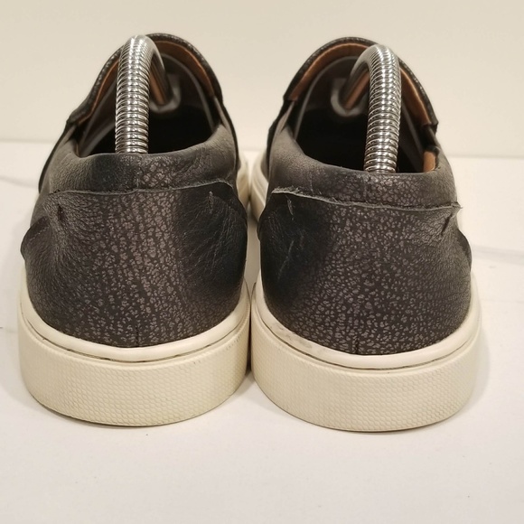 FRYE Women's Ivy Slip On Casual Loafer Pewter Metallic Leather Flat Shoes - Picture 3 of 12